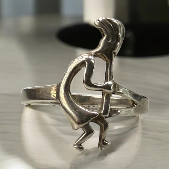 シルバー925 silver スター×ココペリデザインリング/ヘビー/19号 シルバー925 silver スター×ココペリデザインリング/ヘビー/19号