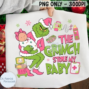 Christmas Nurse Png, Holiday Gift For Nurse, Coquette Nurse Christmas PNG, Nurse Christmas Movie, Stole My Baby Png, Labor And Deliver Nurse