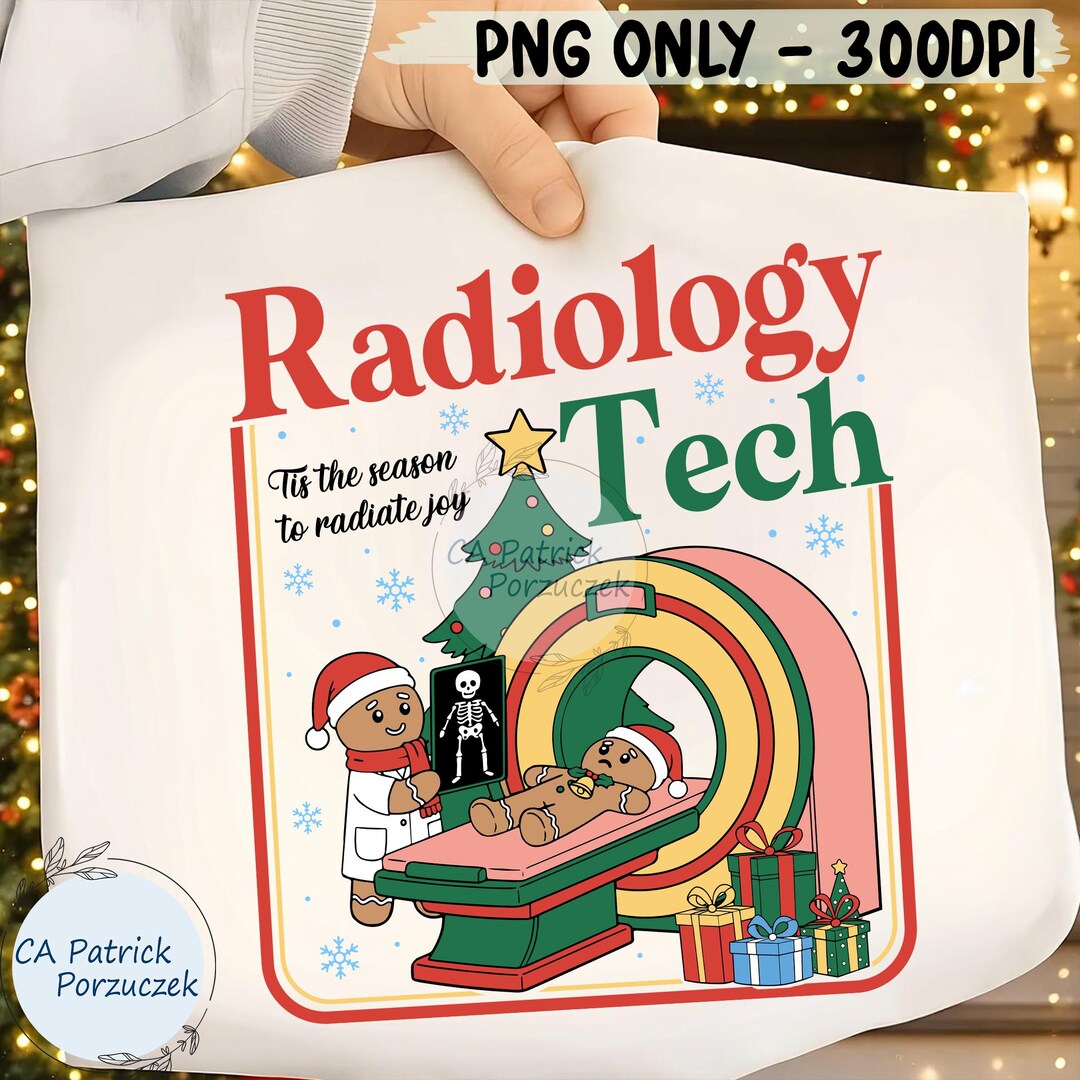 Radiology Christmas Png, Gingerbread X-ray Tech Gift, Xmas Radiology ...