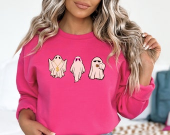 Halloween Crewneck Sweatshirt, Halloween Ghost, Halloween Sweater, Halloween Family Ghost