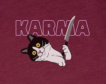 Karma is a Cat Shirt, Cat Halloween Shirt, Taylor Swiftie Merch tshirt, Eras Tour Outfit