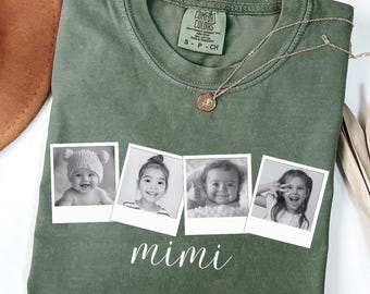 Custom Mimi Shirt Personalized Gift For Grandma Mimi Comfort Colors Mothers Day Gift Nana Custom Grandkids Photo Shirt Grandma Sweatshirt