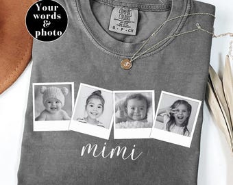 Custom Mimi Shirt Personalized Gift For Grandma Mimi Comfort Colors Mothers Day Gift Nana Custom Grandkids Photo Shirt Grandma Sweatshirt
