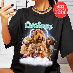 Custom Comfort Colors® Retro Dog Shirt Personalized Pet Tee Custom Photo Vintage 90s Graphic Bootleg Rap Dog Shirt Custom Design Tshirt 90s