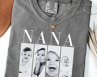 Custom Nana Shirt Personalized Gift For Grandma Mimi Comfort Colors Mothers Day Gift Nana Custom Grandkids Photo Shirt Grandma Sweatshirt