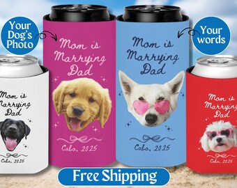 Custom Bachelorette Can Cooler Personalized Drink Sleeve Personalized Can Cooler Bachelorette Party Favors Slim Can Coolers Dog Mom Pet Bach
