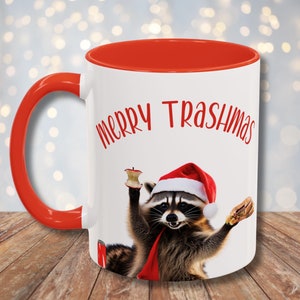 Raccoon Christmas Mug Trash Panda Coffee Cup Funny Sarcastic Office Mug Humor Coffee Cup For Christmas Raccoon Mug Gift Raccoon Lover Gift