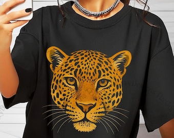 Comfort Colors® Vintage Leopard Tee Retro Leopard T-Shirt 90s Animal Gift for Leopard Lover Wild Cat Shirt Retro Jungle Safari Graphic Tee