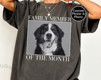 Custom Pet Photo Shirt Custom Picture Pet Shirt Personalized Comfort Colors Pet Shirt Bootleg Dog Lover Gift Cat Lover Gift Pet Loss Gift
