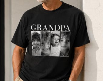 Custom Grandpa Shirt Personalized Gift For Grandpa Grandfather Fathers Day Gift Dada Custom kids Photo Shirt PAPA Sweatshirt PAWPAW Shirt