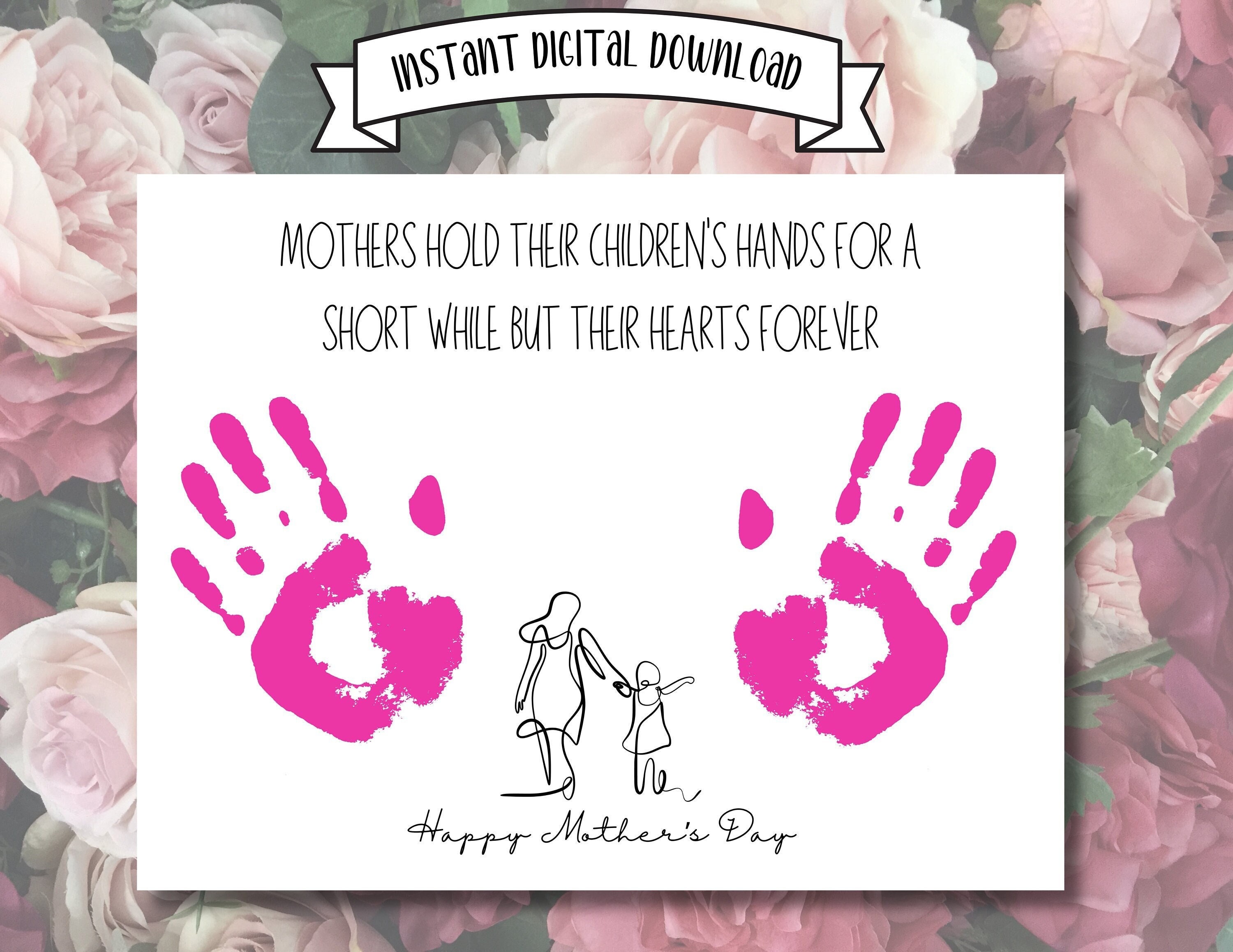 Mother's Day Printable Handprint Art Mom Handprint Craft Mothers Day ...