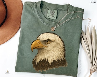 Comfort Colors® Vintage Eagle Tee Retro Eagle T-Shirt 90s Animal Gift for Eagle Lover Wild Bird Shirt Retro Eagle Graphic Tee Aviary Tee