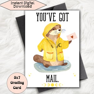 Otter Crescent Fee Geburtstagskarte Trendy Booktok Geburtstagskarte Post Otter Crescent Moon CC Bookish Grußkarte SJM Lover Merch SJM Geschenk