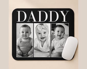 Custom Dad Mouse Pad Personalized Gift For Grandpa Grandfather Fathers Day Gift Dada Custom Kids Photo Desk Pad PAPA Mouse Mat Husband Gift
