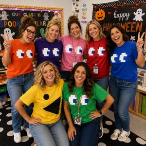 Video Game Group Halloween Costume Halloween Shirt Bff Halloween Couple Group Arcade Teacher Halloween Group Trendy Halloween Group Costume