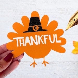 SVG Cut File 3D Turkije Dankbare Kaart - Perfect voor Thanksgiving-groeten, herfstvieringen en doe-het-zelf-knutselen