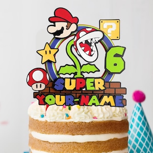 Plik SVG Cut Topper na tort inspirowany Mario World – Udekoruj swój tort odrobiną przygody!