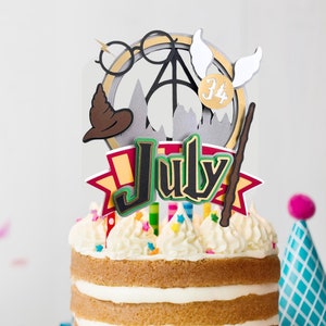 Harry Cake Topper / Wizard Magic Cake Toppe Svg / Potter Birthday Party Svg / Font and SVG Alphabet Included
