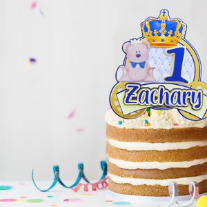 SVG Cut File Royal Blue Baby Boy Cake Topper - Décoration de fête