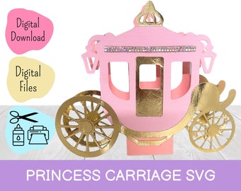 Carrozza della principessa reale SVG - Perfetto per bomboniere e decorazioni
