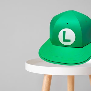 SVG-Schnittdatei Luigi Cap SVG / Baseball-Cap-Geschenkbox / Vorlage für Brothers Party-Leckereien