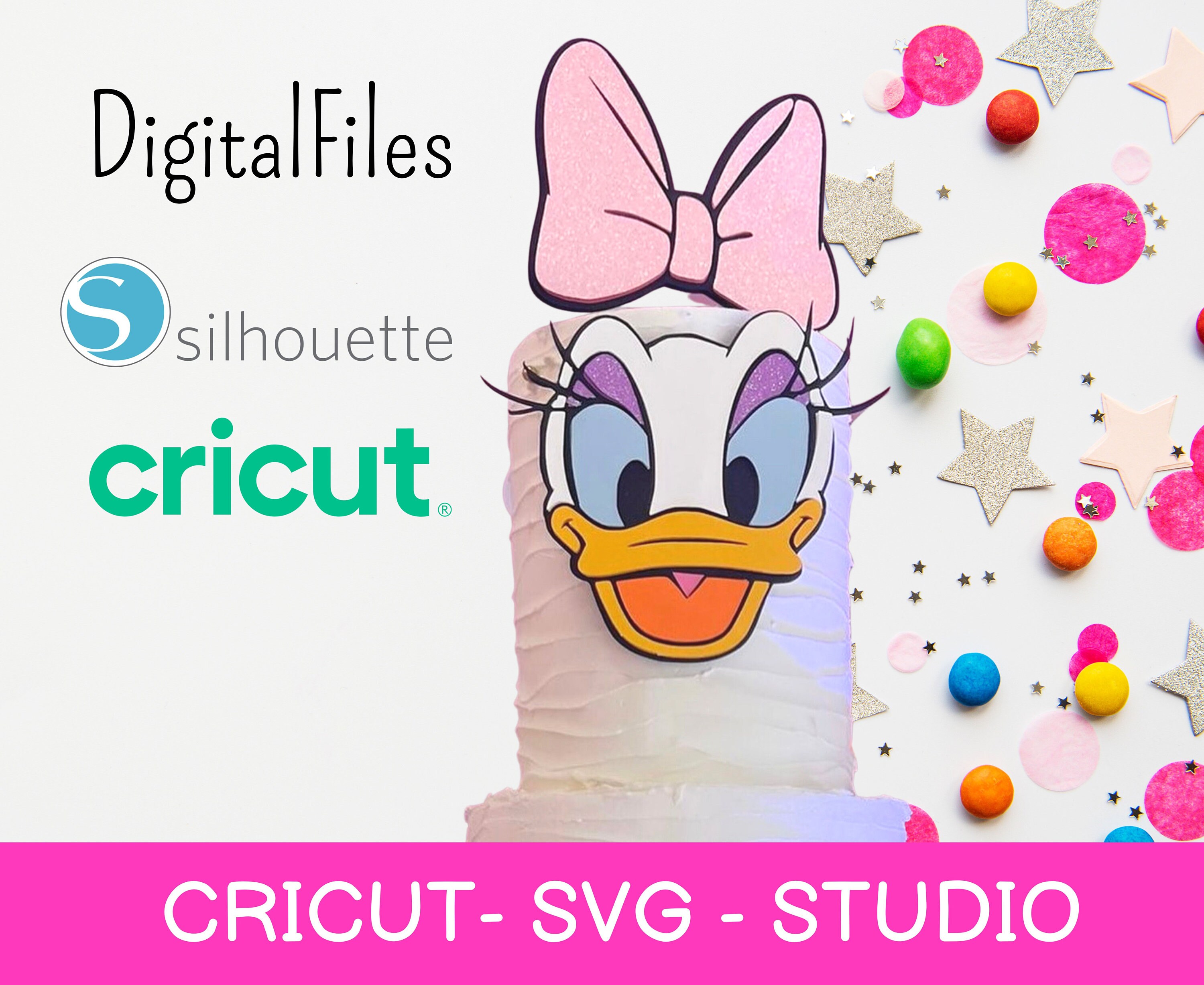 Daisy Duck Svg / Daisy Duck Cake Topper / Daisy Duck Birthday - Etsy