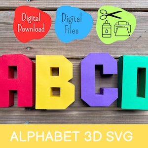 SVG Cut File 3D Alphabet Letters / 3d Letters Svg