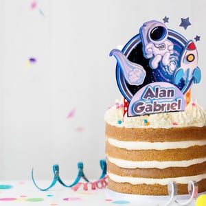 SVG-Schnittdatei Space Party Decor SVG-Set mit Astronaut Cake Topper - Sofortiger Download