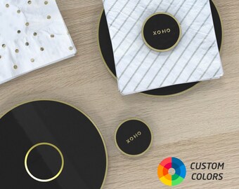 Black Napkin Holder with magnetic weight • color options • Houme decor
