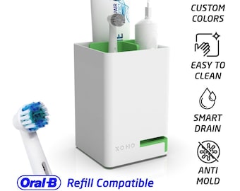 Portacepillos compacto Oral b y Phillips Sonicare compatible con sistema antimoho