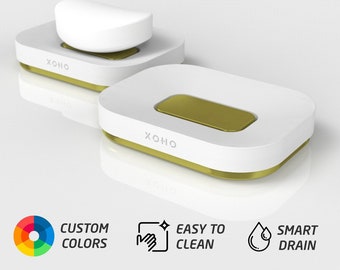 Minimalist Soap Dish: Rectangular Smart Drain Soap Tray