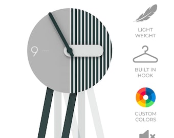 Large Pendulum Wall Clock: Modern Minimalist Decor, Customizable Colors