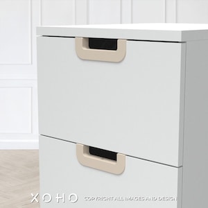IKEA Nordli handle matte finish •  decorative drawer handle • Color options • IKEA inserts • Ikea hack
