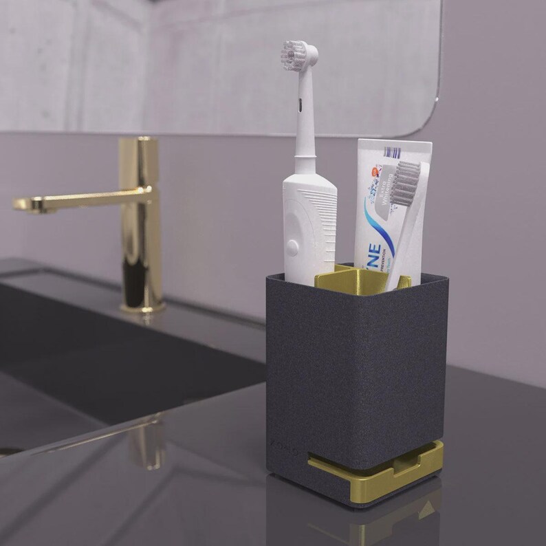 Compact Toothbrush Holder Oral B and Phillips Sonicare Compatible With ...