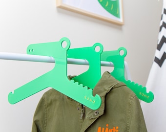 Appendiabiti per bambini a forma di coccodrillo • Stampato in 3D in plastica PLA, decorazione per la cameretta