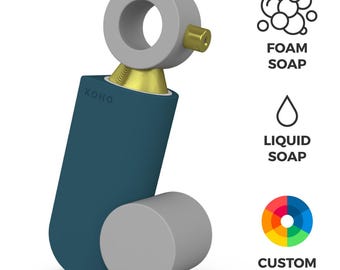 Bathroom soap dispenser • Liquid or foam soap pump • Modern hand cream dispenser •  Personalized gift