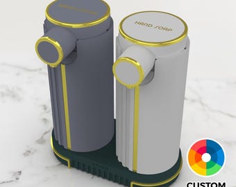 Soap dispenser set with tray • Kitchen or bathroom sink soap dispensers