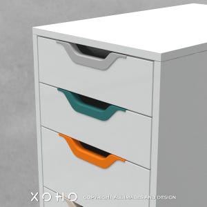 IKEA Alex handle matte finish •  decorative drawer handle • Color options • IKEA inserts • Ikea hack