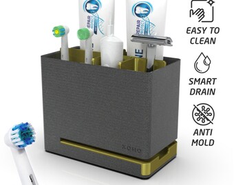 Soporte Para Cepillos De Dientes Oral-B - Organizador Con Capacidad Para 4 Mangos, No Es Cargador Múltiple