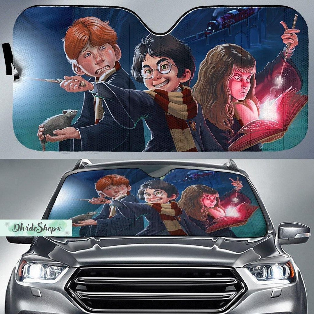 Harry Potter Car Sun Shade Pottery Sunshade Wizard School Etsy