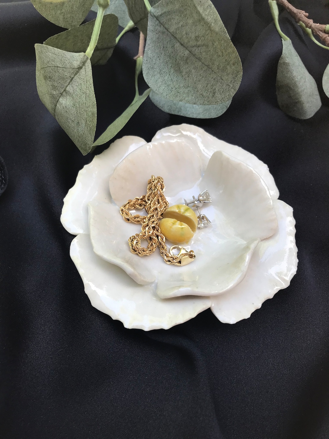 Poppy Ring Dish Flower Ring Holder Ceramic Jewelry Dish Etsy