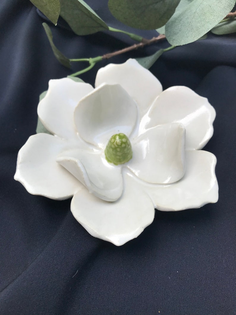 Magnolia Ring Dish, Flower Ring Holder, Jewelry Display, Ring Holder