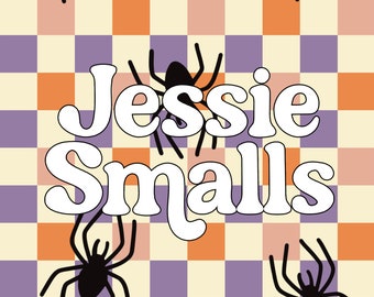 Spider Checkerboard Halloween Seamless Sublimationsdruck