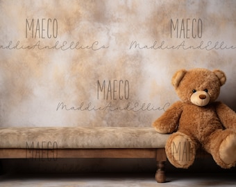 Fotografieachtergrond teddybeer: composiet voor kinderen (digitale download)