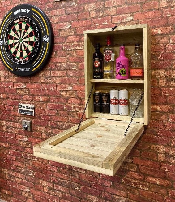 The Harry Drop Down Wall Bar Etsy UK
