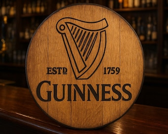 Custom Whiskey Barrel Lid Wall Sign: Home Bar Decor