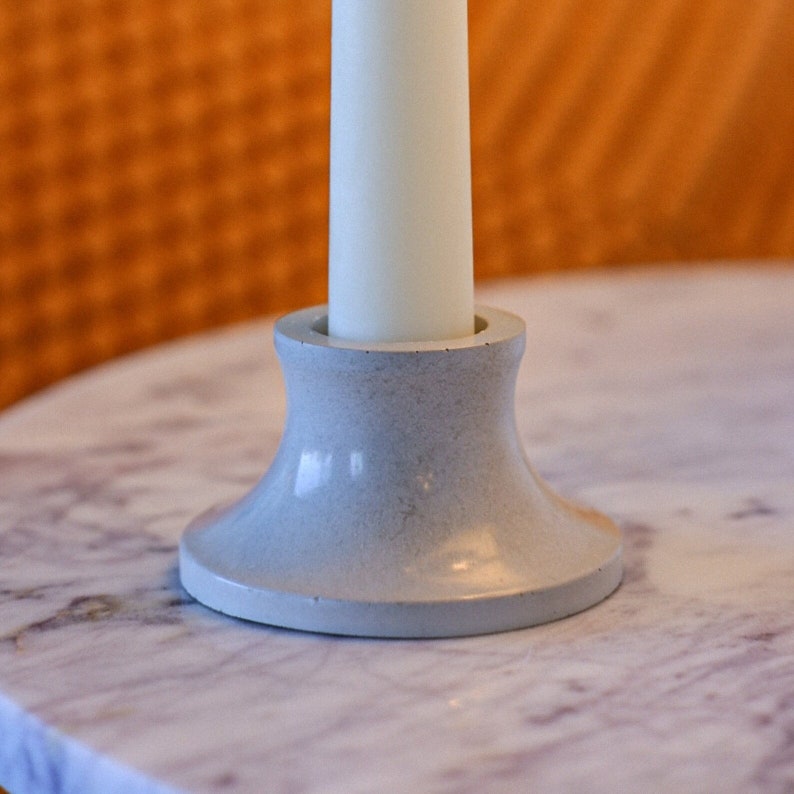 Concrete Candle Holder Set Pillar Candle Holder Set Taper Etsy Canada