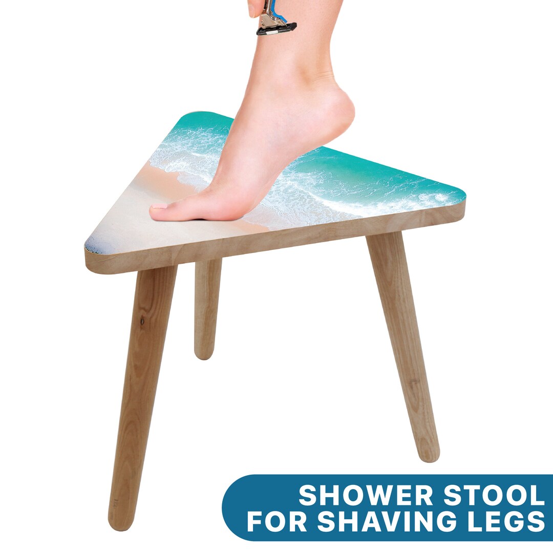Corner Shower Stool for Shaving Legs 12 In, Small Bathroom Stool for