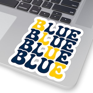Go Blue Sticker, Kiss-Cut Stickers, Cool design, Michigan, UM, Football, Basketball, Wolverines