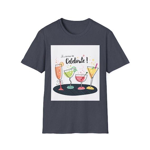 Celebration T-Shirt, Fun Party Tee, Birthday Gift, Unisex Softstyle Shirt, Cheers Funny Tee, Holiday Celebration Apparel